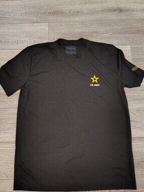 Small U.S. Army Black Short-Sleeve Tee with Yellow Star